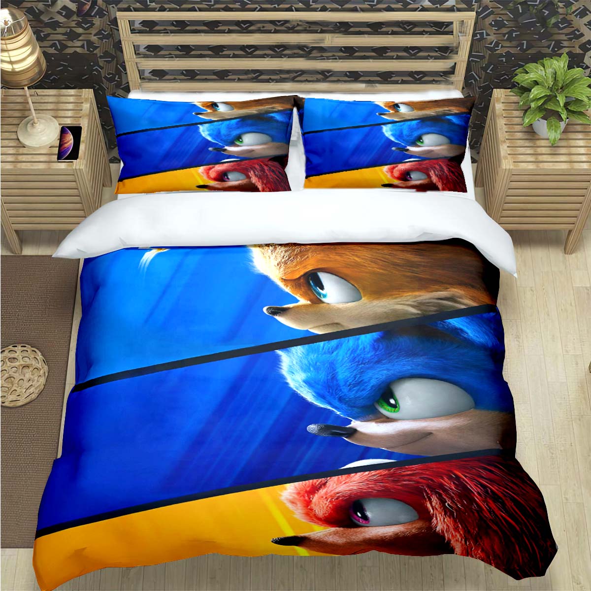 Bed Sheet Microfiber - 패션 만화 캐릭터 프린트 침구 세트
