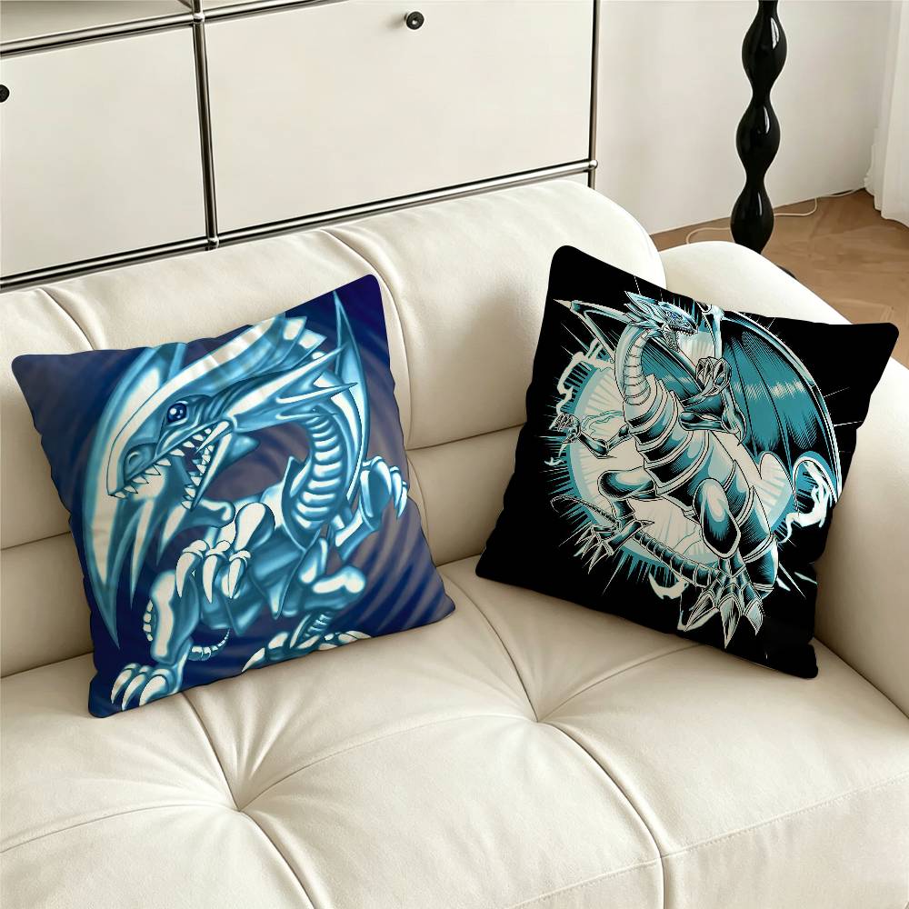 Home.Textiles Cushion - 다크 매지션 블루 아이즈 화이트 드래곤