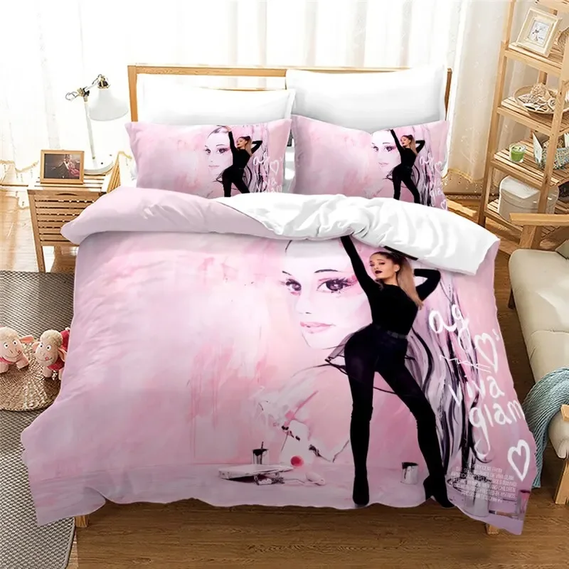 패션 섹시한 여자 Ariana Grande 3D 침구  - Bed Sheet Microfiber 리뷰 및 가격