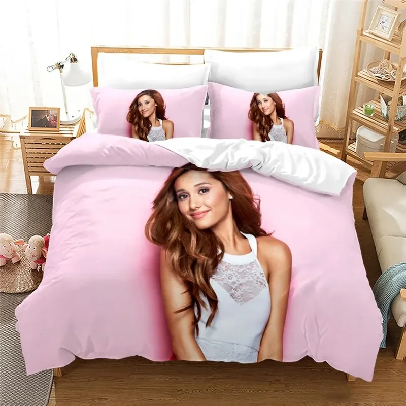 패션 섹시한 여자 Ariana Grande 3D 침구  - Bed Sheet Microfiber 리뷰 및 가격