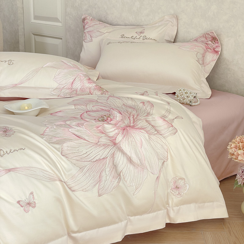 1000TC 이집트 면화 꽃 자수 럭셔리 침구 세트 크 - Luxury Home Textiles Usa 리뷰 및 가격