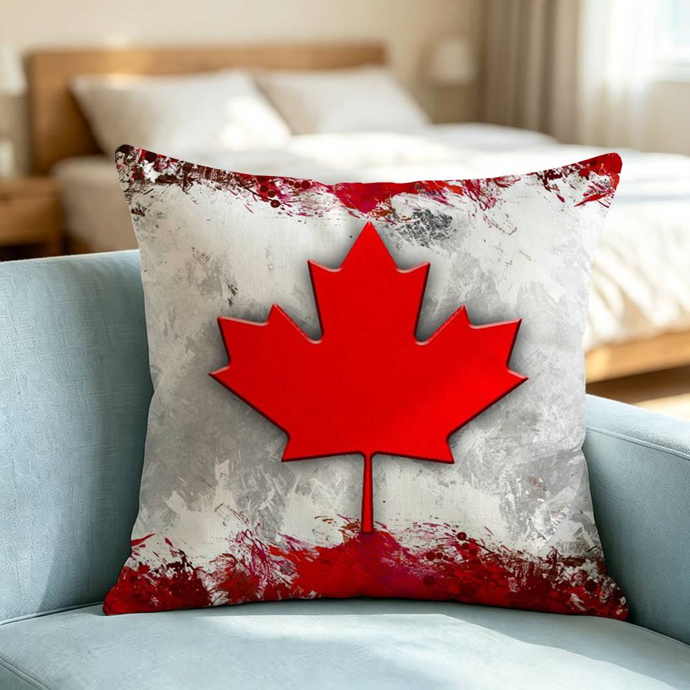 캐나다 국기 A-에스테틱-S 베개 커버 사각형 양면 소 - Home Textiles Canada 리뷰 및 가격