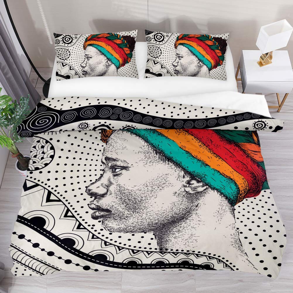 아프리카 여성 침구 세트 빈티지 아프리카 국가 이불 커 - Bed Sheet Microfiber 리뷰 및 가격