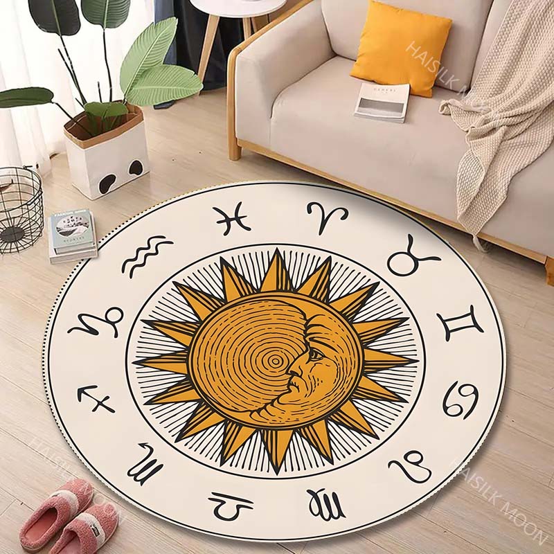 1PC 태양 주변 별자리 이미지 프린트 원형 카펫 (거 - Home Textiles Images 리뷰 및 가격
