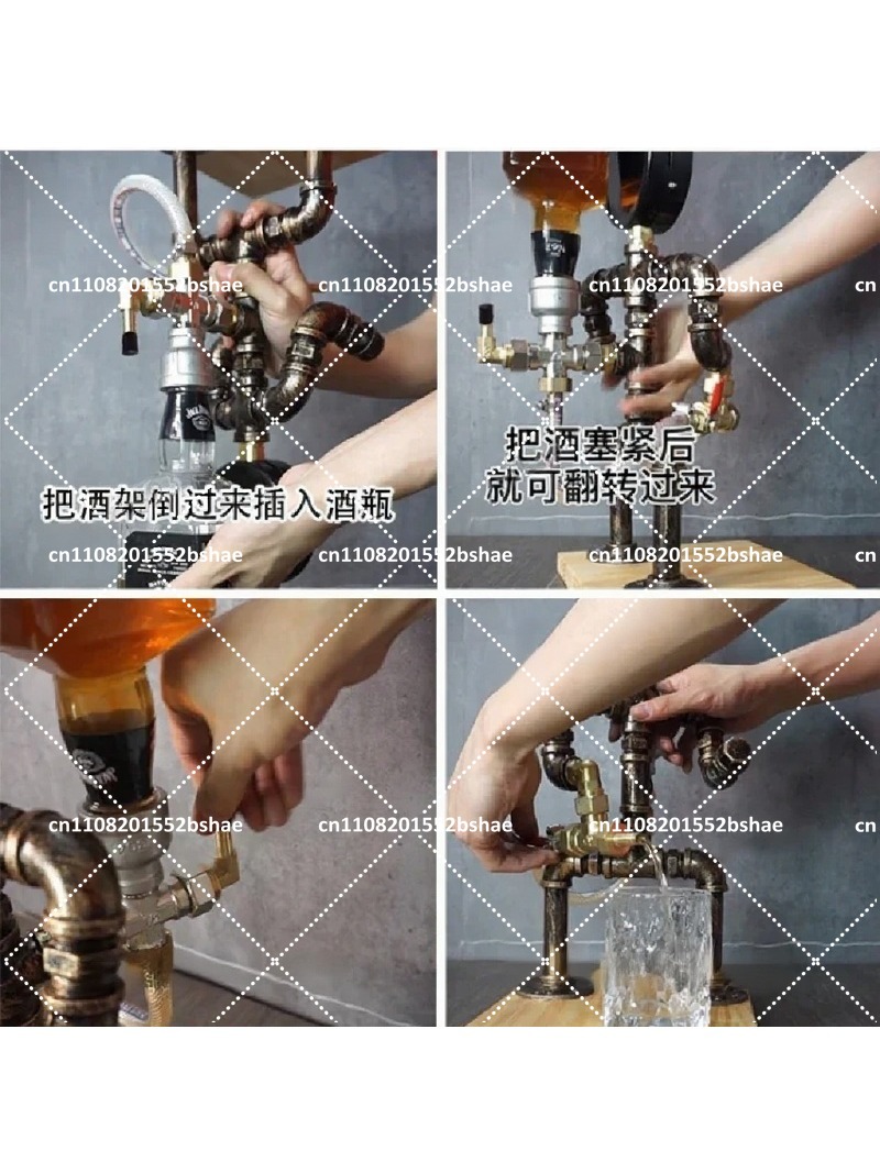 인더스트리얼 스타일 레트로 테이블 램프 (와인랙 및 디 - Home Textiles Industry 리뷰 및 가격