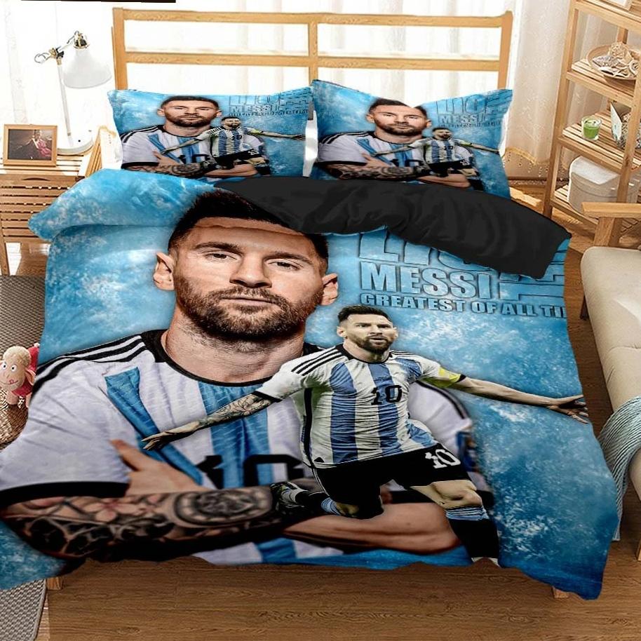 메시 축구 슈퍼스타 침구 세트 3D 인쇄 fc 바르셀로 - Bed Sheet Microfiber 리뷰 및 가격