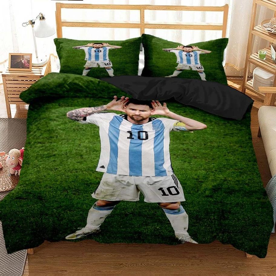 메시 축구 슈퍼스타 침구 세트 3D 인쇄 fc 바르셀로 - Bed Sheet Microfiber 리뷰 및 가격