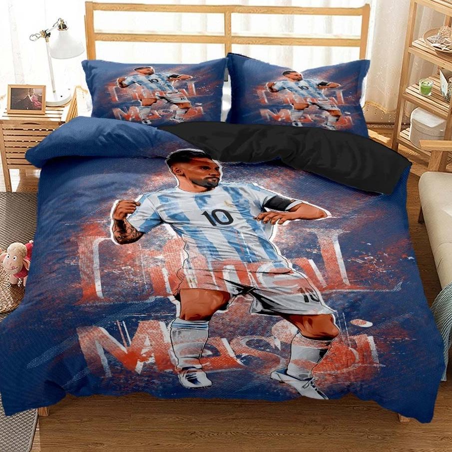 메시 축구 슈퍼스타 침구 세트 3D 인쇄 fc 바르셀로 - Bed Sheet Microfiber 리뷰 및 가격
