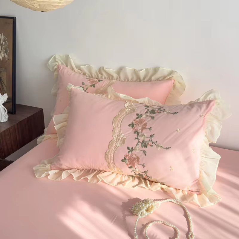 프린세스 러플 3피스 침구 세트 1개 이불 커버 2개  - Bed Sheet Microfiber 리뷰 및 가격