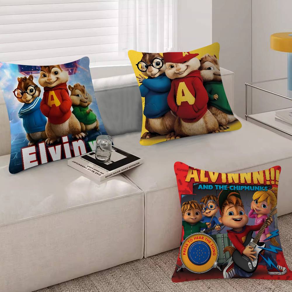 애니메이션 알빈과 칩먼크스 베개 커버 플러시 패브릭 소 - Home.Textiles Cushion 리뷰 및 가격