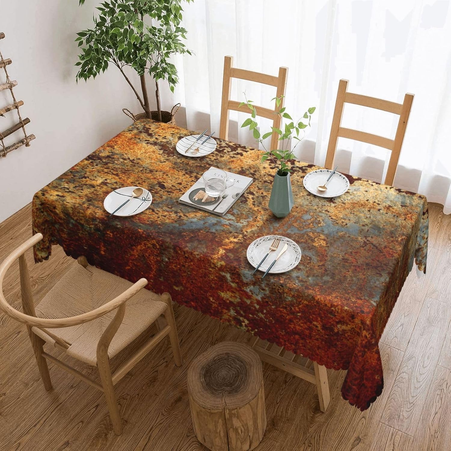 산업용 브라운 러스트 메탈 테이블보 시나몬 코퍼 골드  - Home Textiles Industry 리뷰 및 가격