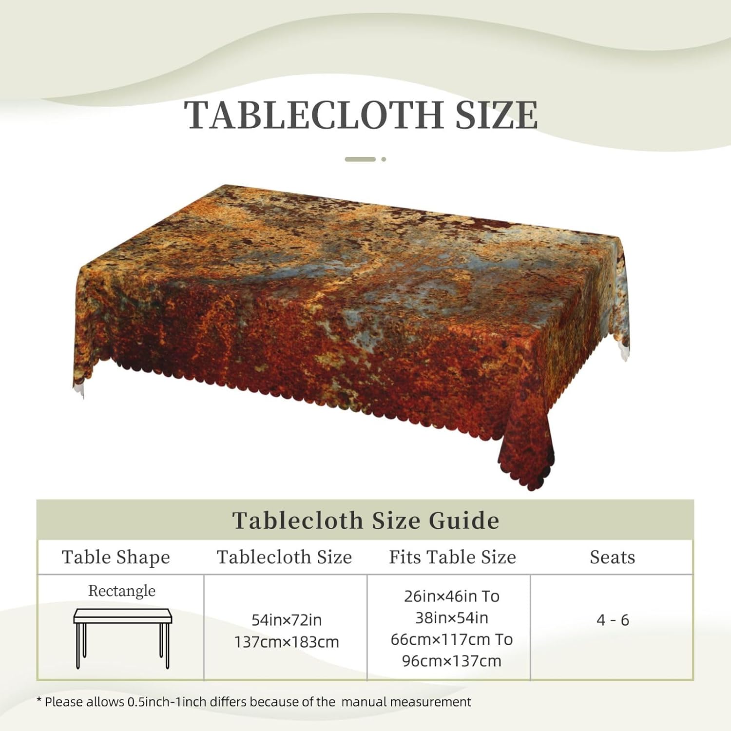 산업용 브라운 러스트 메탈 테이블보 시나몬 코퍼 골드  - Home Textiles Industry 리뷰 및 가격